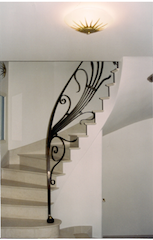 Wrought, iron, stair, railing, 